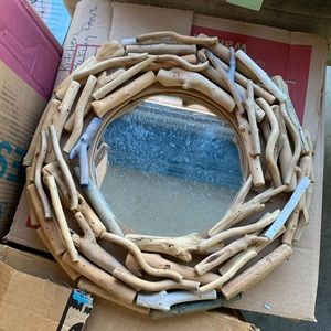 Driftwood beach mirror